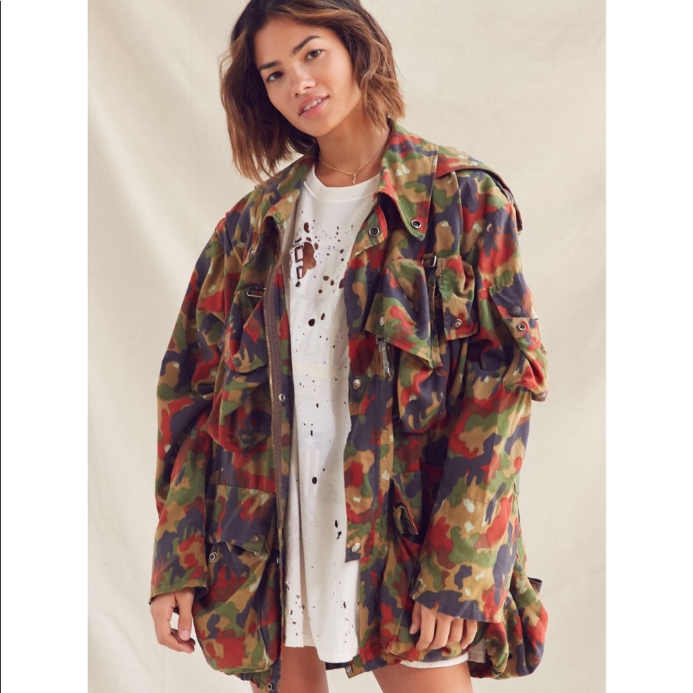 UO: Vintage Multi-Colored Camo Jacket